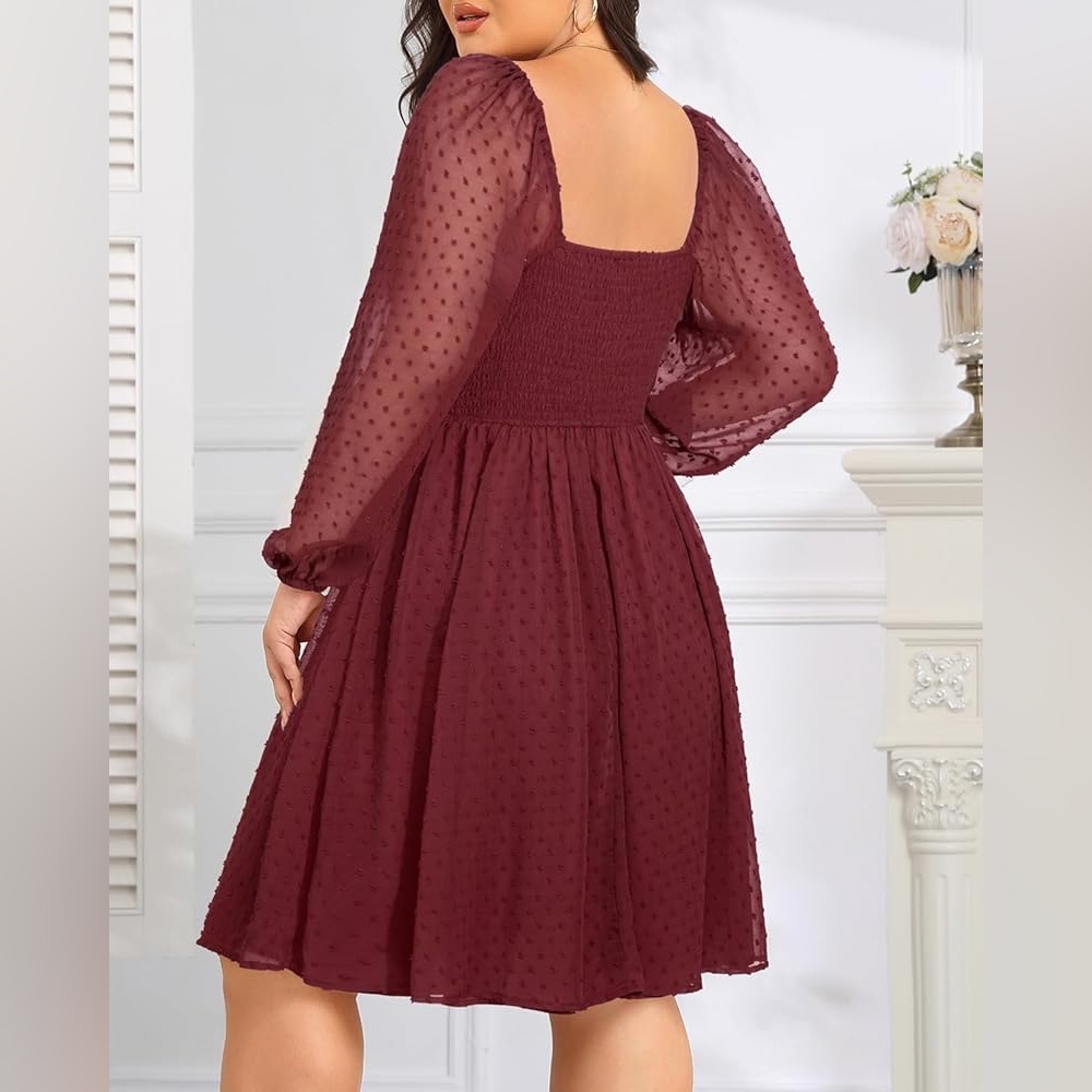 TALISEA Swiss Dot Long Sleeve Dress - Picture 2 of 11